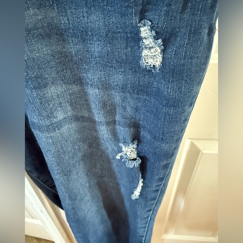 Nicole Miller Stylish Blue  High Rise Skinny Crop Jeans - Picture 2 of 5